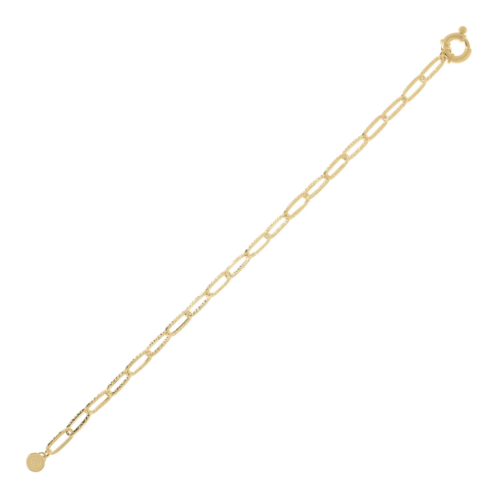 Bracciale Catena Paperclip Martellata - Image 3