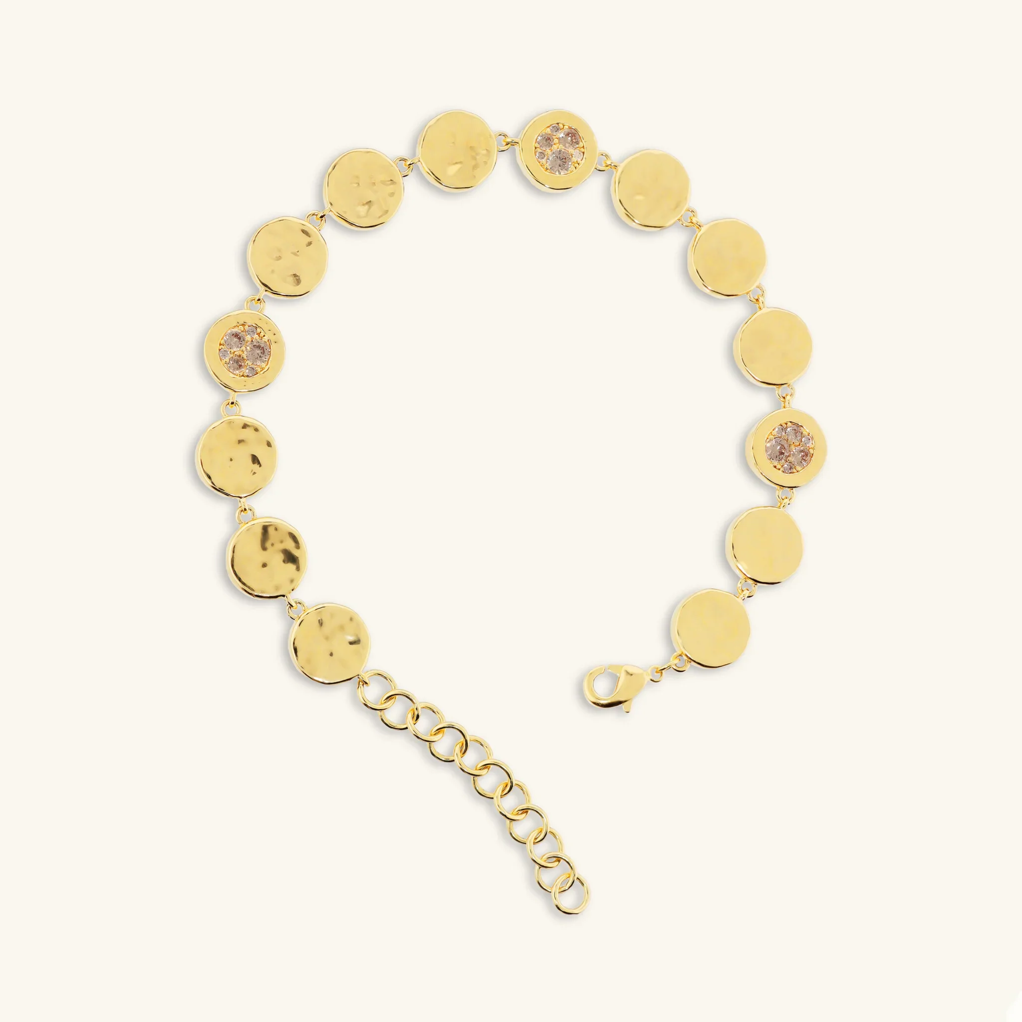 Bracciale Eclissi Dorata con Pavé di Cubic Zirconia