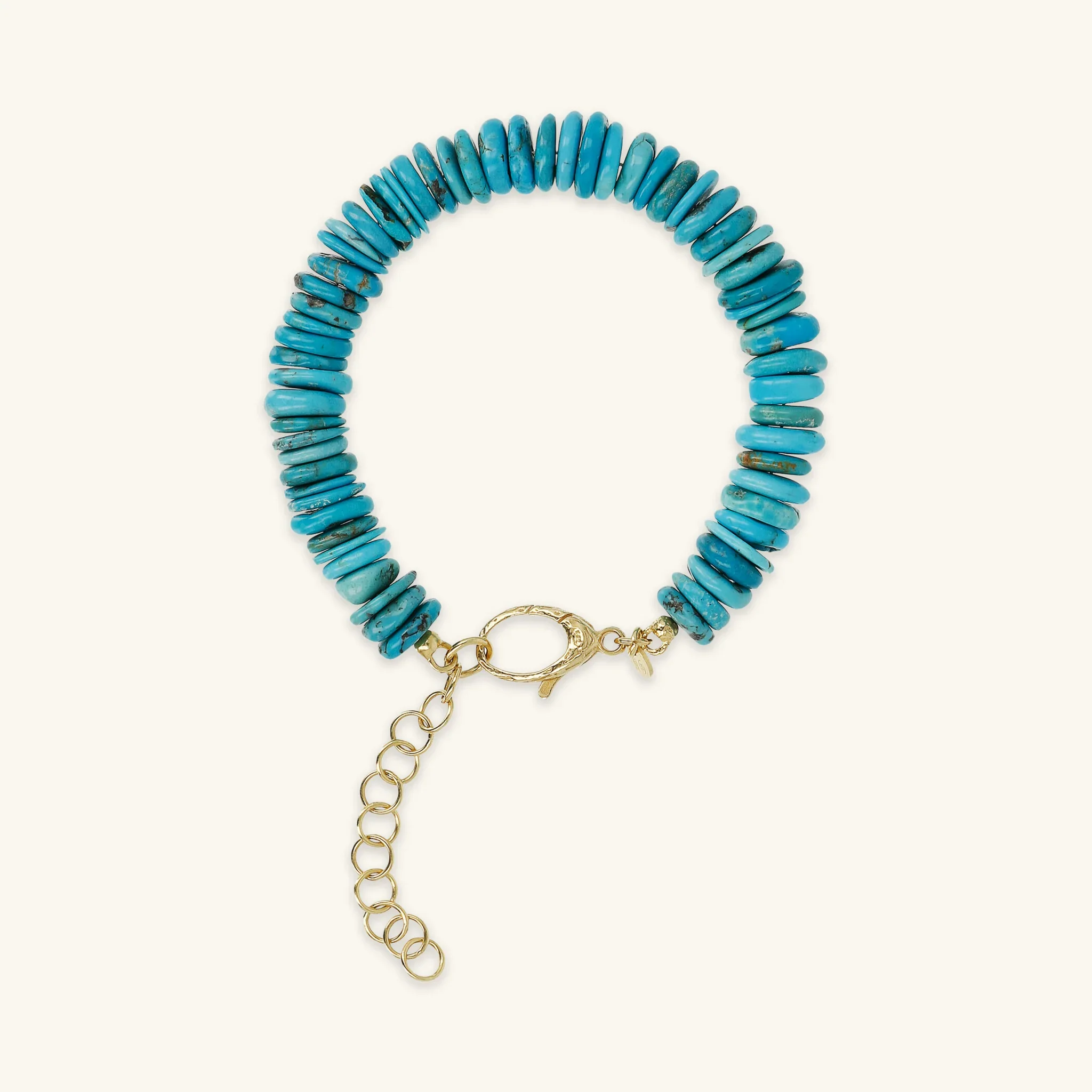 Bracciale in Argento 925 Placcato Oro Giallo 18kt con Rondelle in Pietra Naturale - Image 4