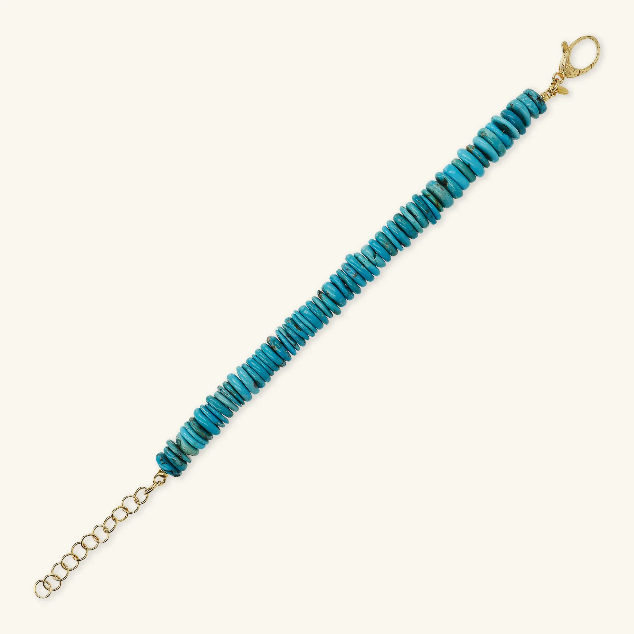 Bracciale in Argento 925 Placcato Oro Giallo 18kt con Rondelle in Pietra Naturale - Image 6