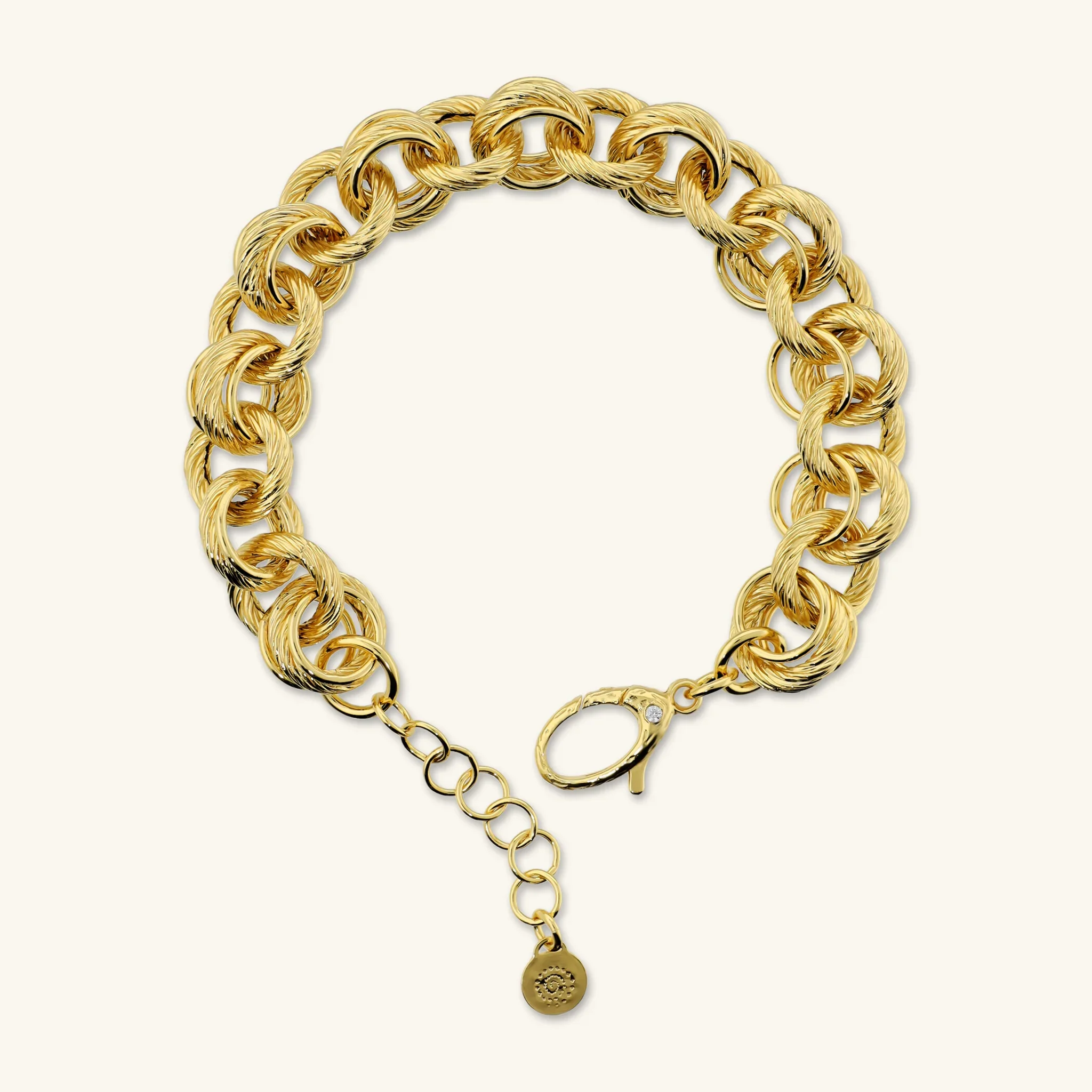 Bracciale Maglia ad Anelli Lavorata