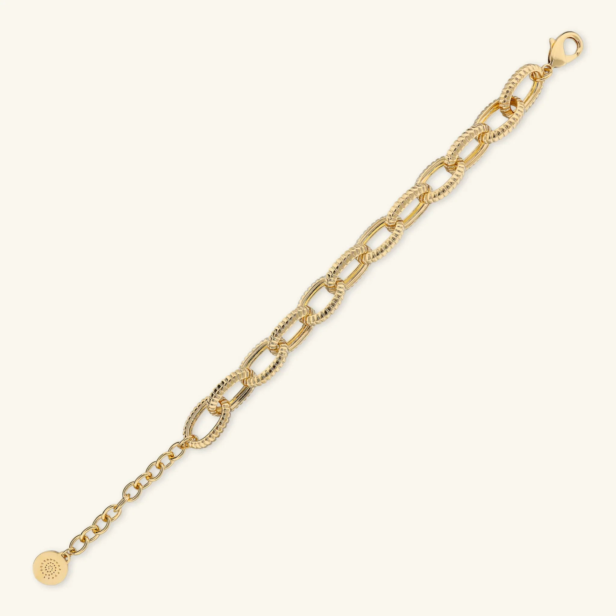 Bracciale Maglie Ovali Texture Rigata - Image 3