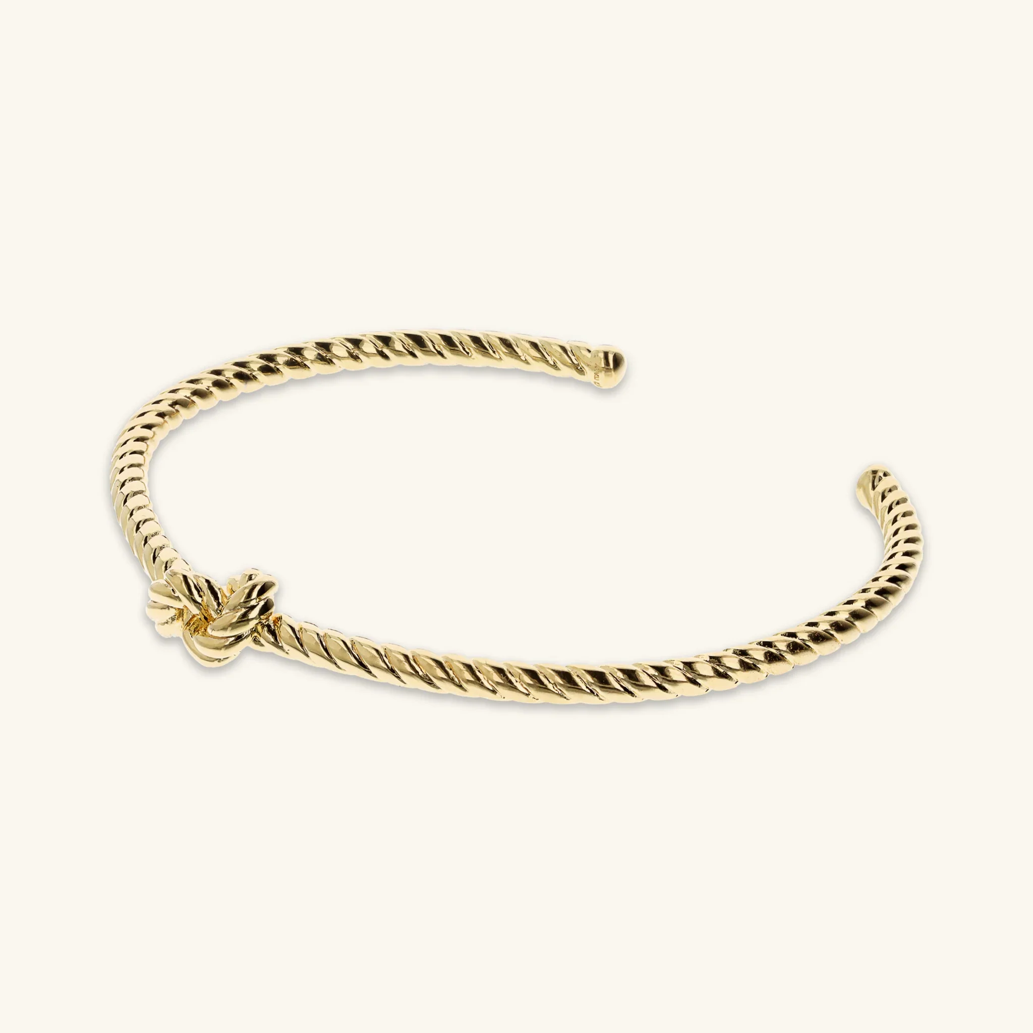 Bracciale Rigido Texture Corda con Nodo
