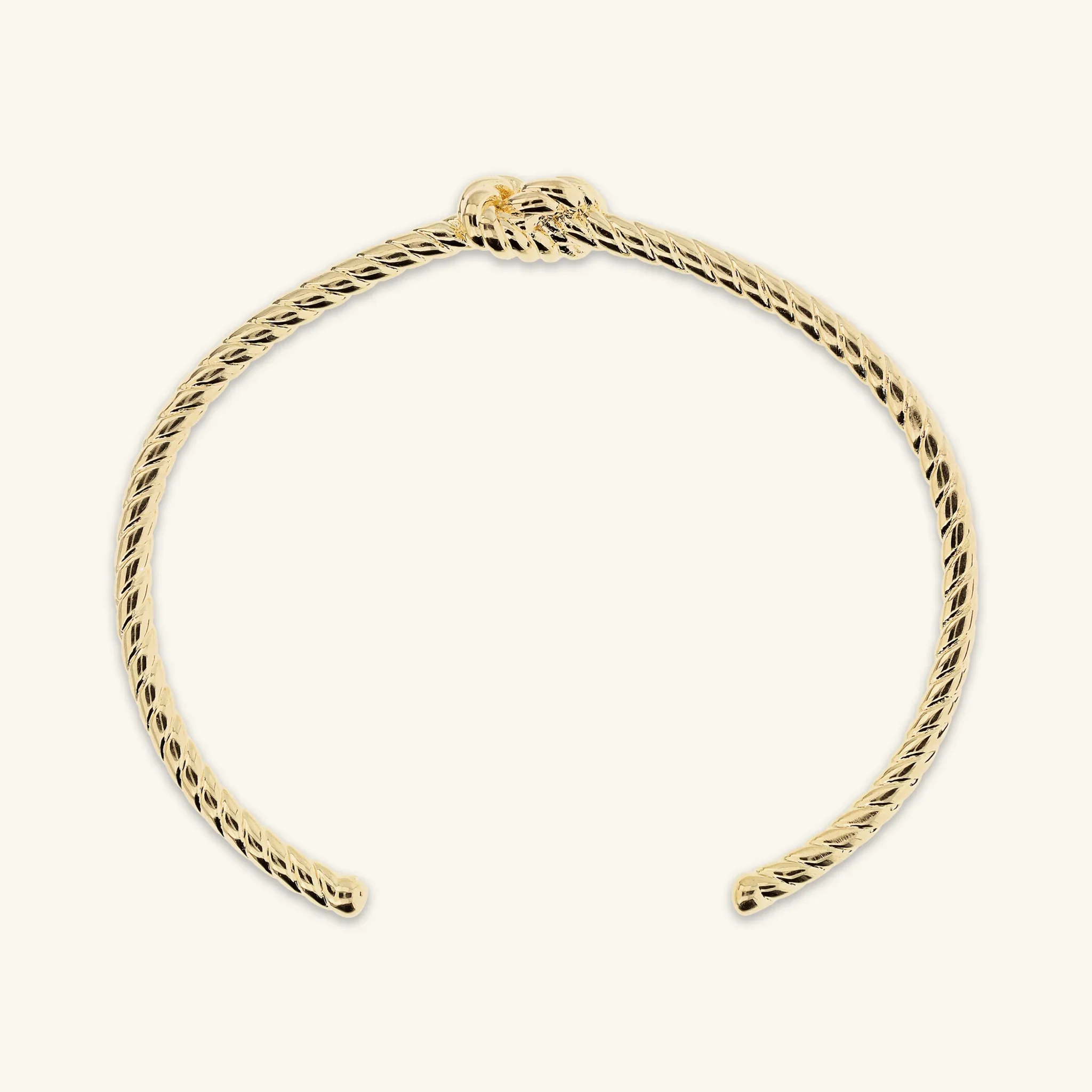 Bracciale Rigido Texture Corda con Nodo - Image 3
