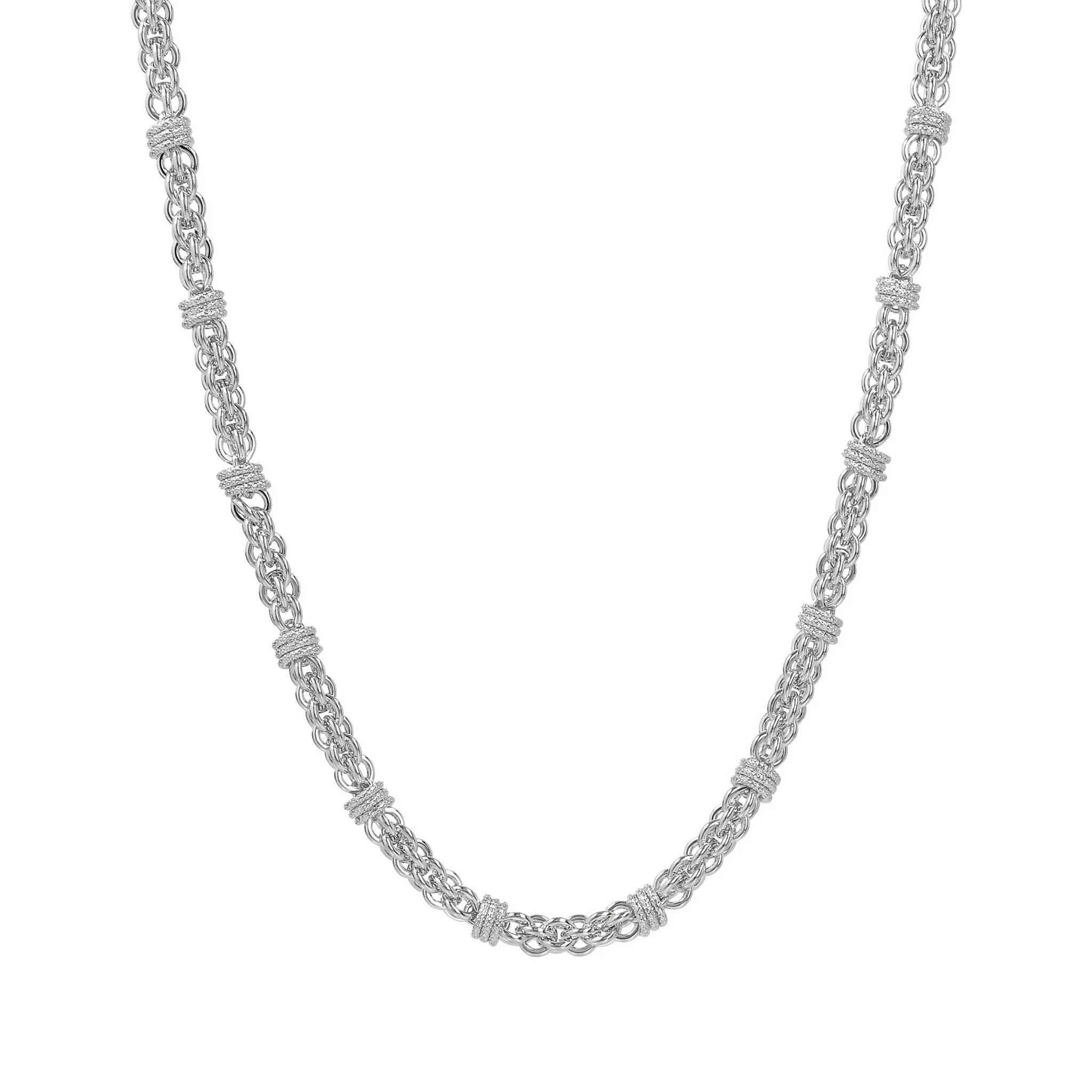 Collana Girocollo Catena a Intreccio con Rondelle - Image 5