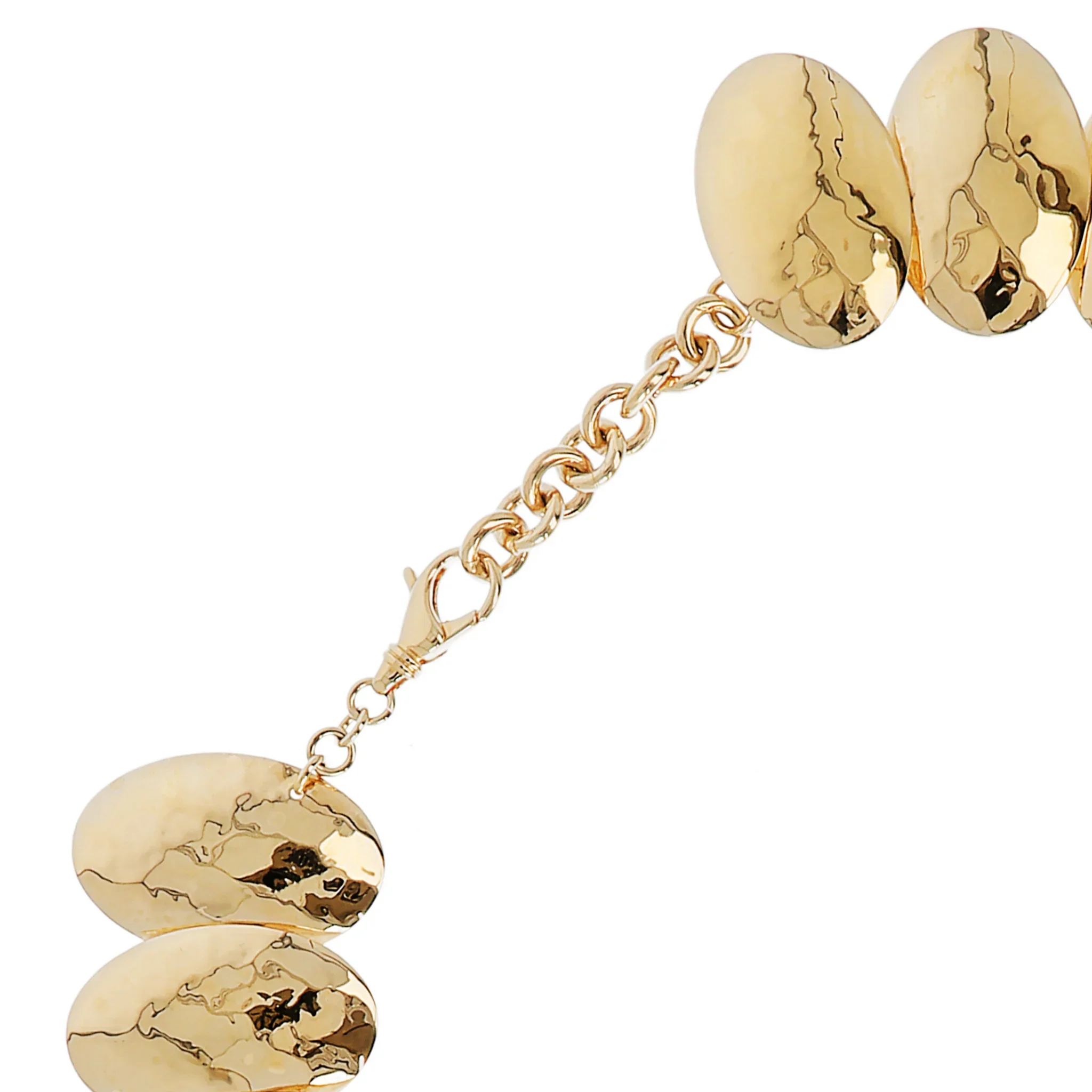 Collana Girocollo Catena con Elementi Ovali Martellati - Image 4