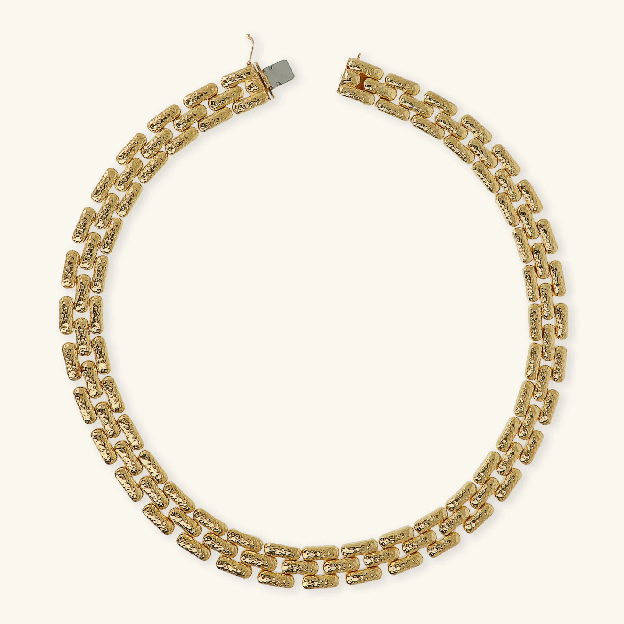 Collana Girocollo Catena Pantera Martellata - Image 3