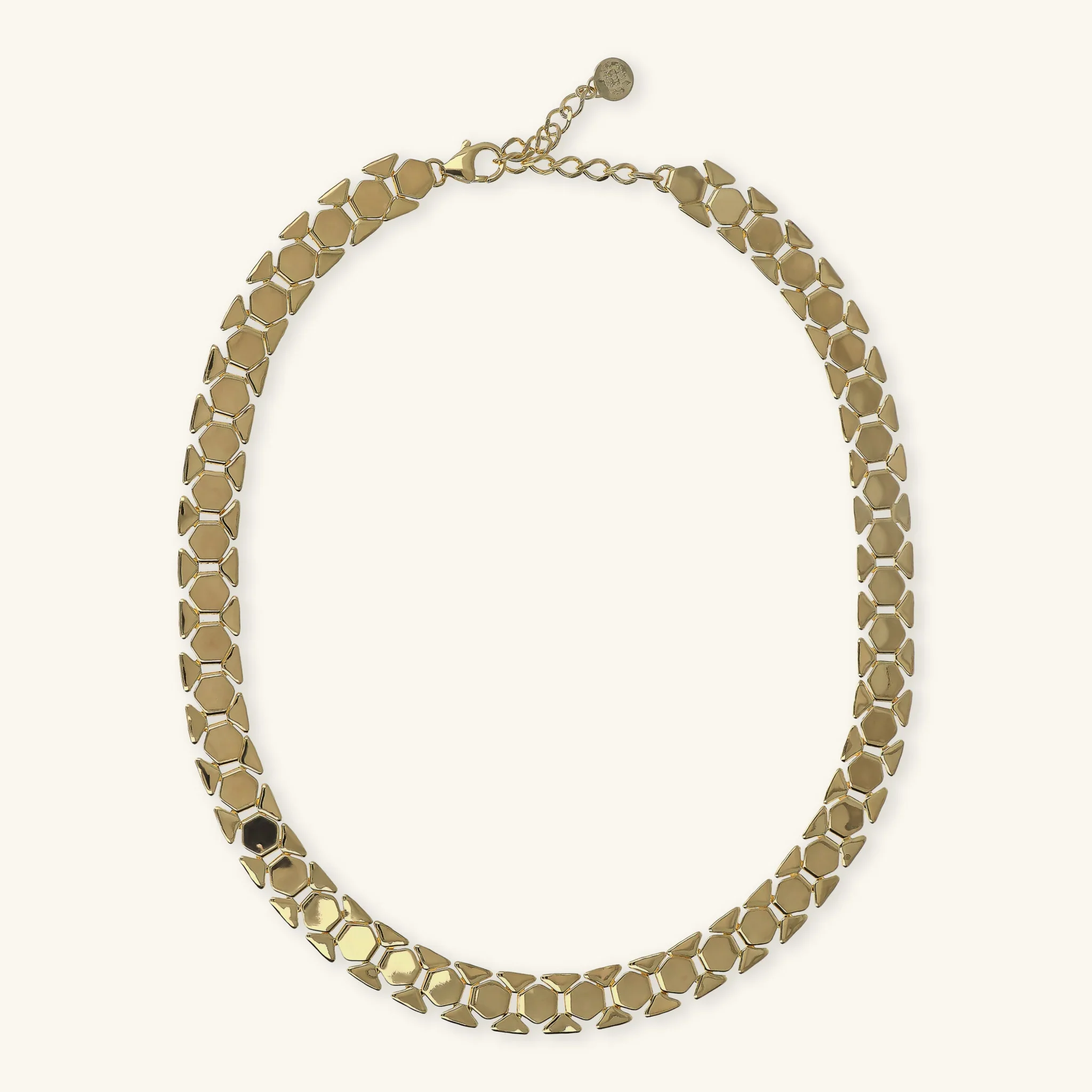 Collana Girocollo Maglia Geometrica Piatta - Image 3