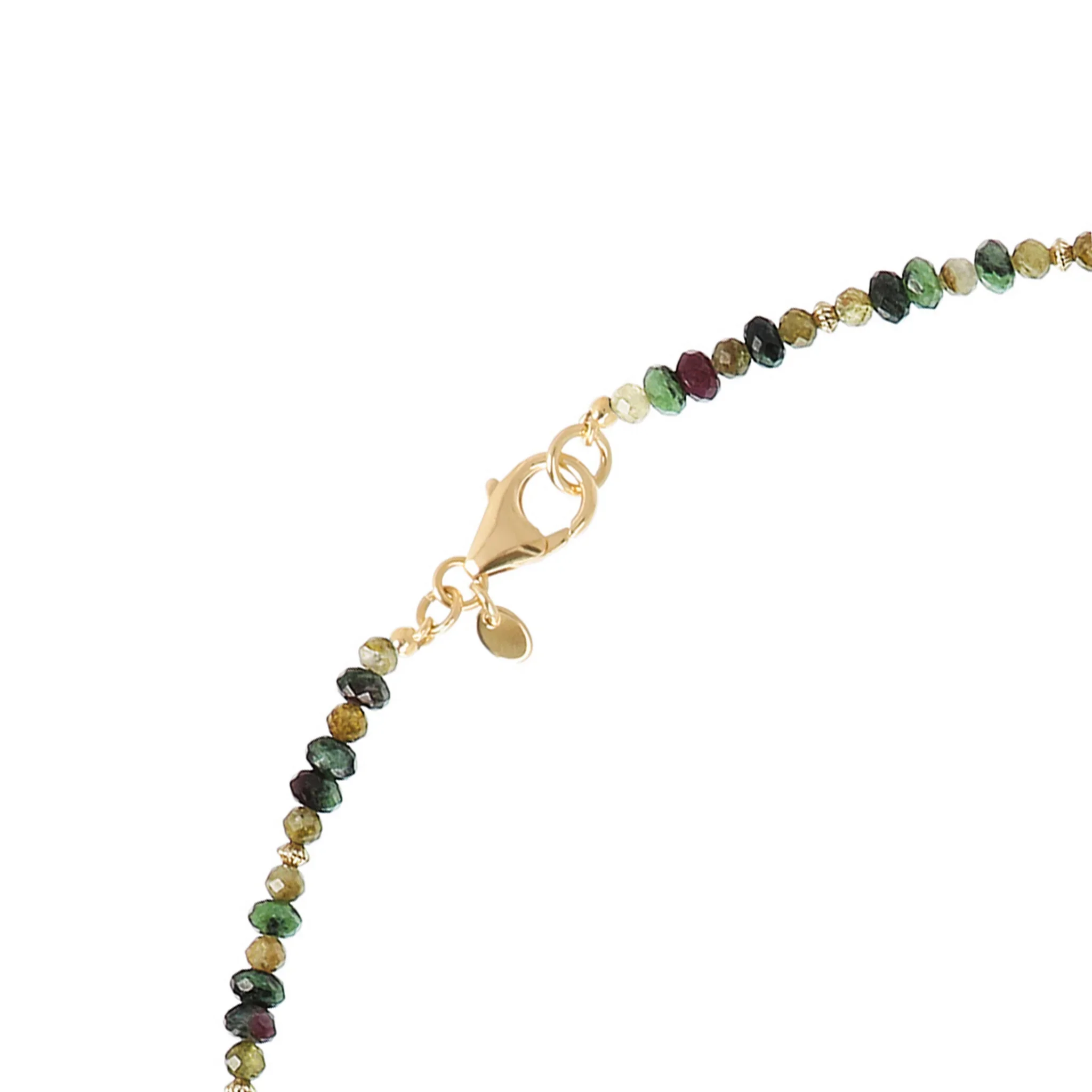 Collana Lunga con Sfere Satinate e Pietre Naturali - Image 4