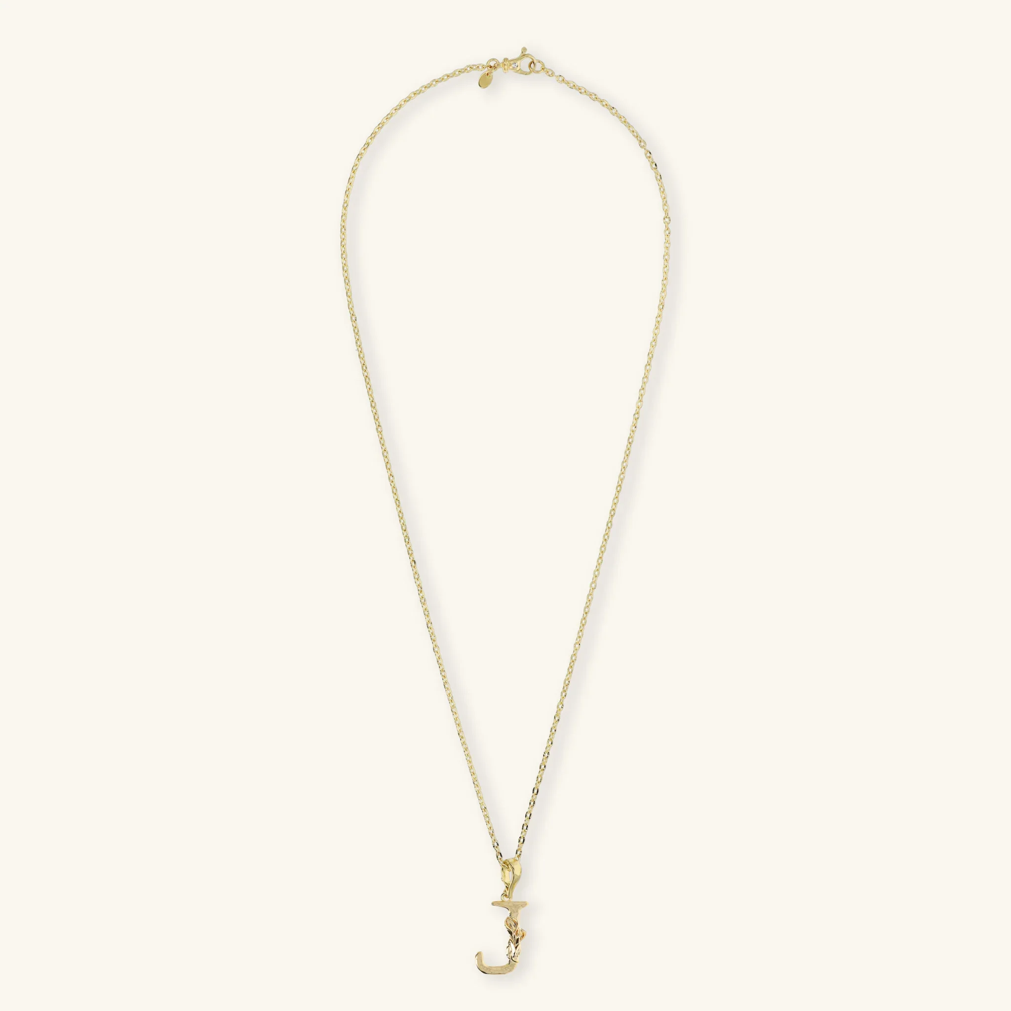 Set Collana Diamantata e Ciondolo Iniziale Martellato con Fiore - Image 6